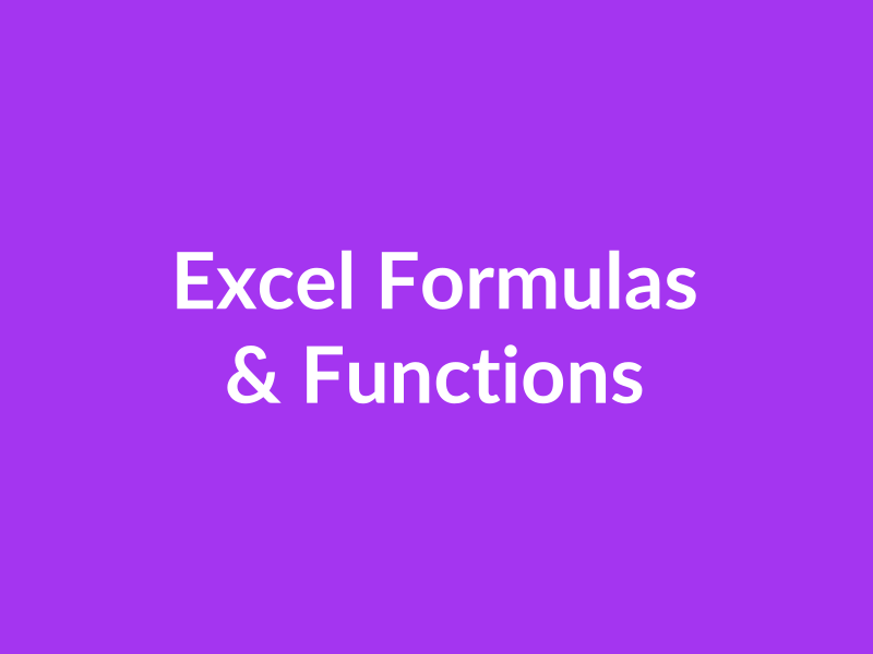 Excel Formulas and Functions Complete Course