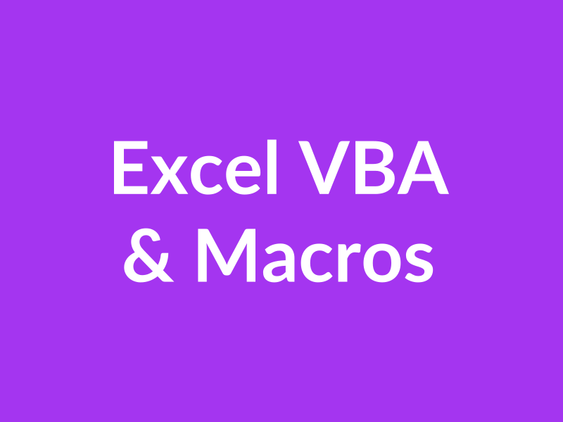 Excel VBA and Macros Complete Course