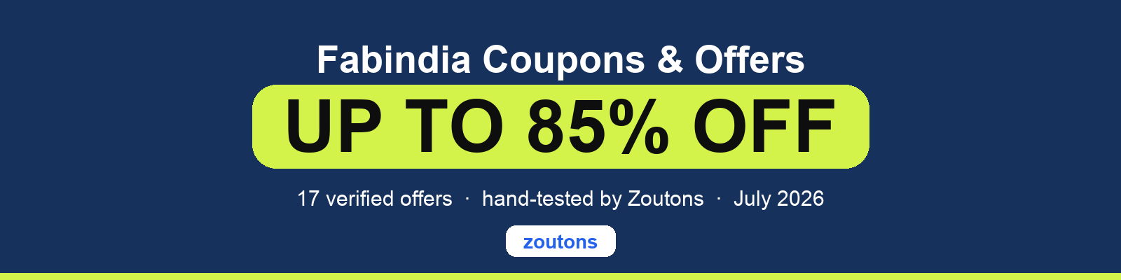 Fabindia Coupons July 2026