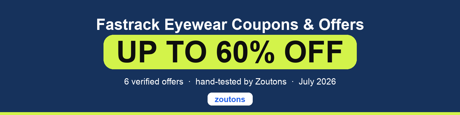 Fastrack Eyewear Coupons July 2026