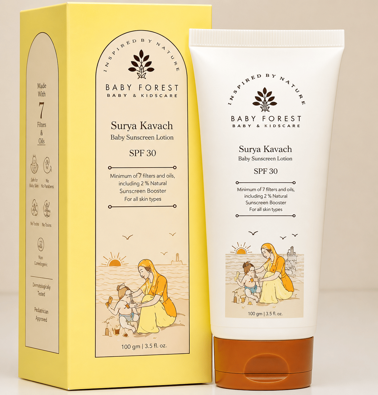 Baby Forest Surya Kawach SPF 30 baby sunscreen lotion pack of 2