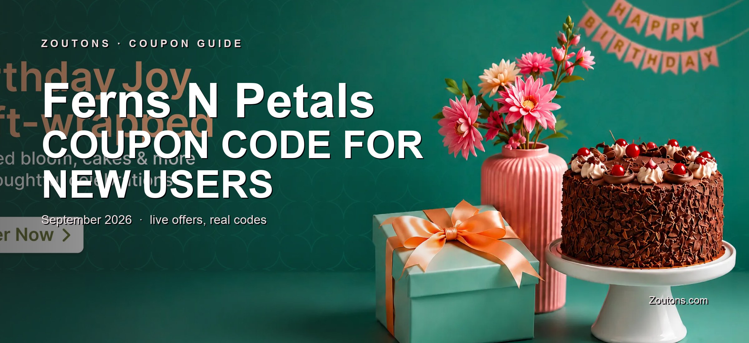 Ferns N Petals Coupon Code for New Users September 2026: Save 15% on First Order