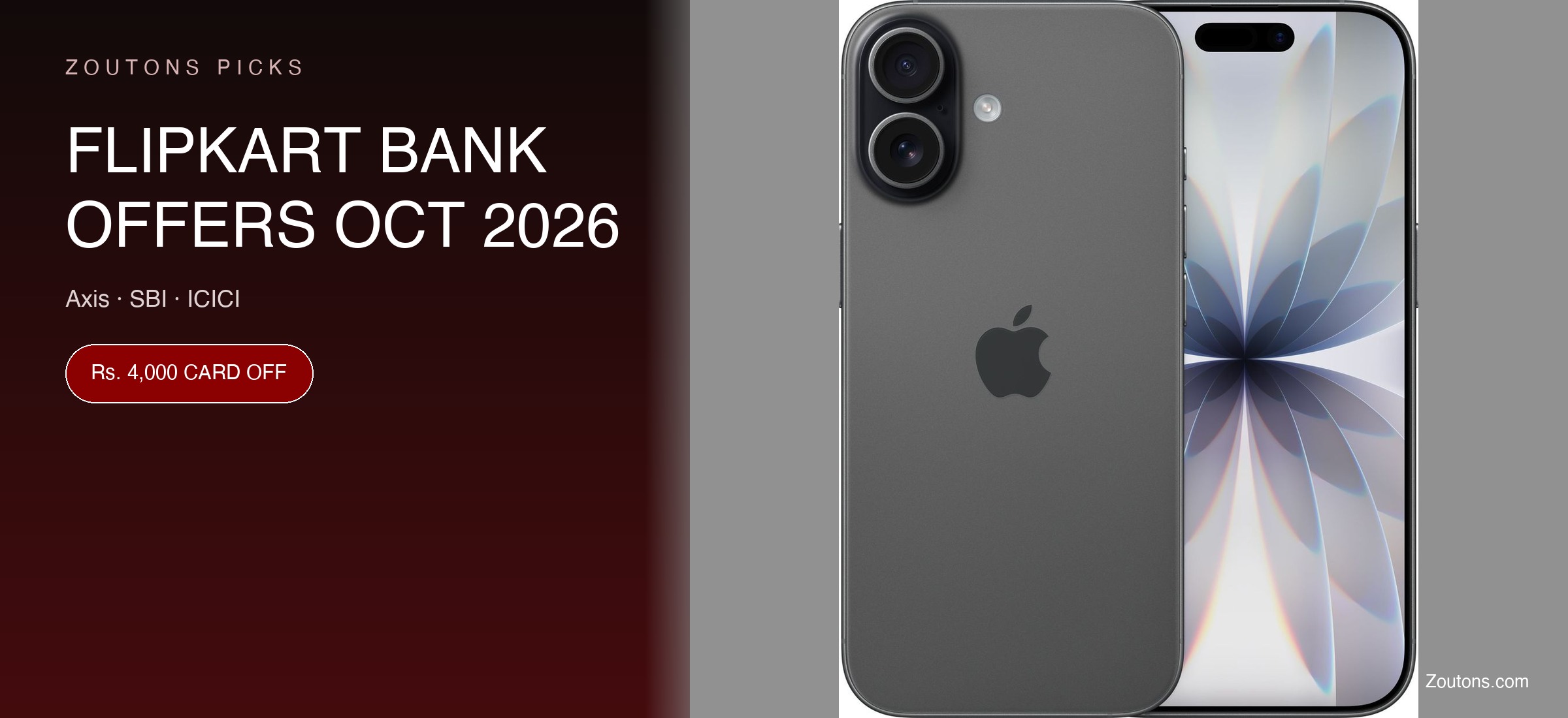 Flipkart Bank Offers October 2026: Axis, SBI and ICICI Card Deals
