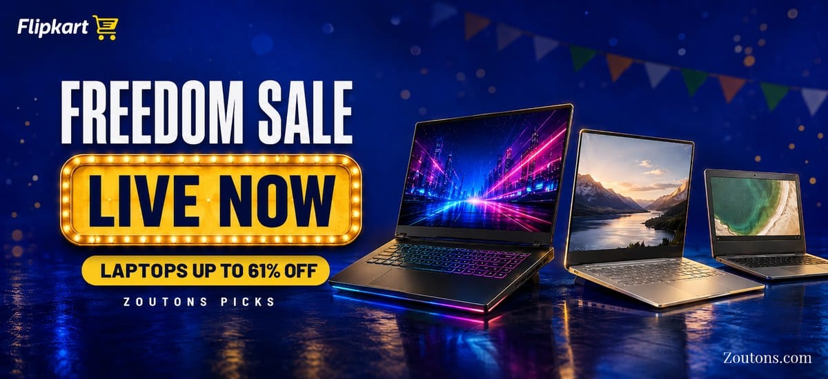 Flipkart Freedom Sale August 2026: Laptop Deals Under Rs. 50,000 hero