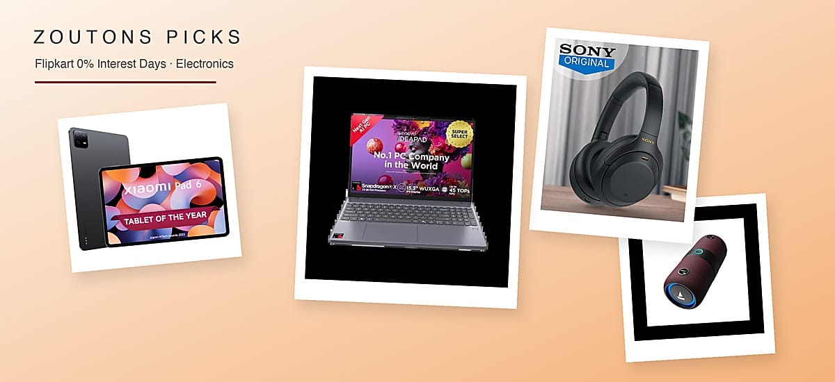 20 Electronics Deals Actually Worth It in Flipkart's 0% Interest Days