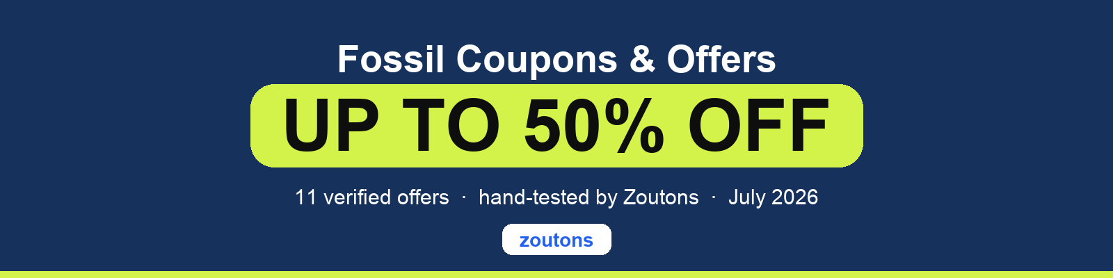 Fossil Coupons August 2026