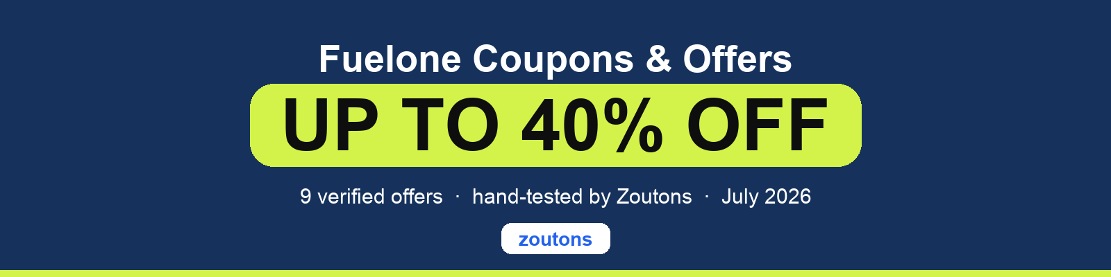 Fuelone Coupons July 2026