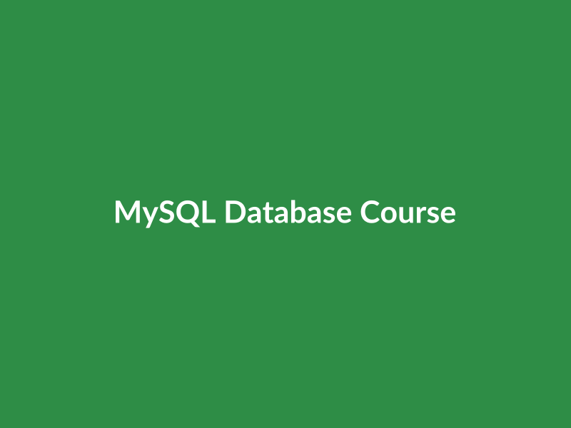 MySQL for Developers GFG Course