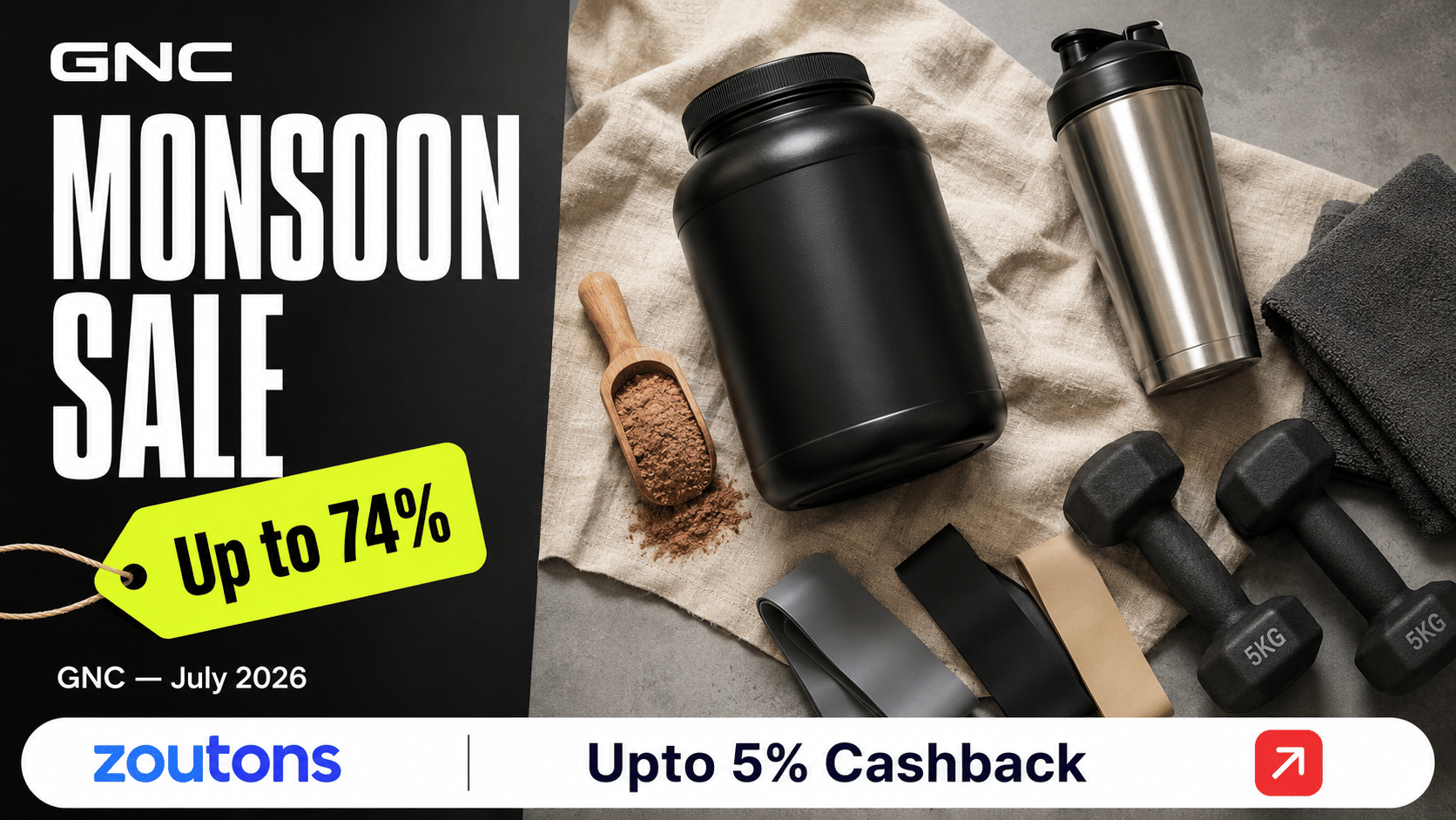 GNC Coupons & Offers July 2026 | Zoutons
