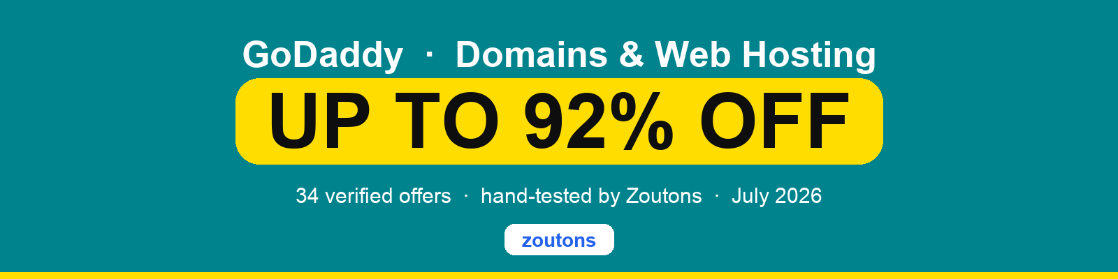 GoDaddy Coupons & Offers — Up to <strong class='bold'><strong class='bold'>92%</strong></strong> OFF | July 2026