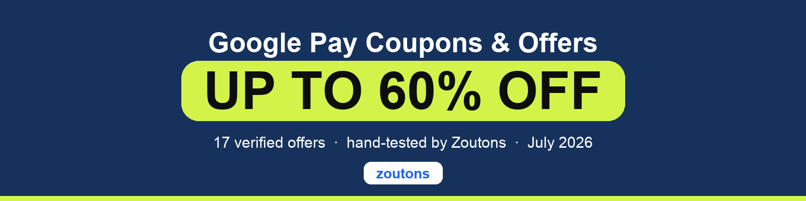 Google Pay Coupons July 2026