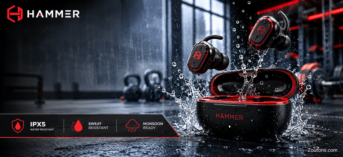Best Hammer Earbuds for Monsoon Workouts 2026: IPX5 Ultra Pods