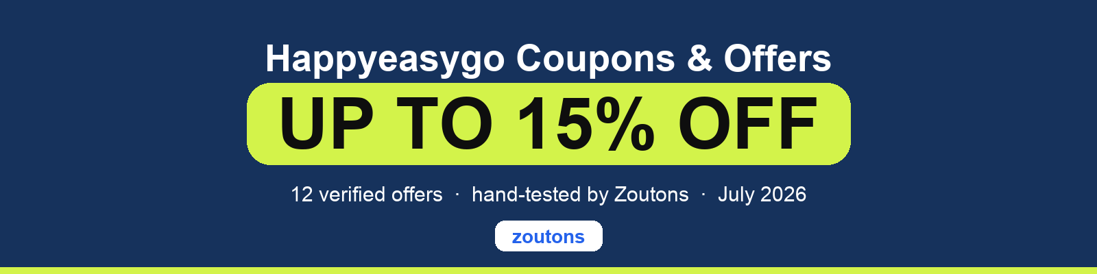 Happyeasygo Coupons July 2026