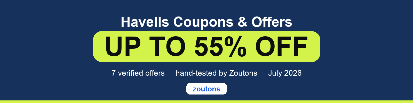 Havells Coupons July 2026