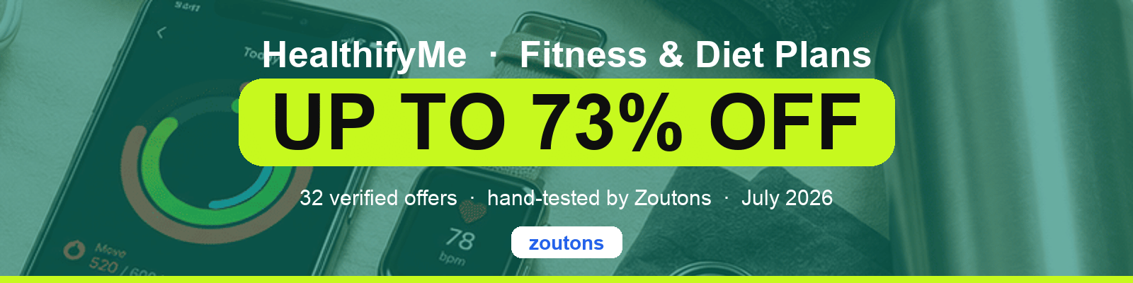 HealthifyMe Coupons & Offers July 2026 | Zoutons