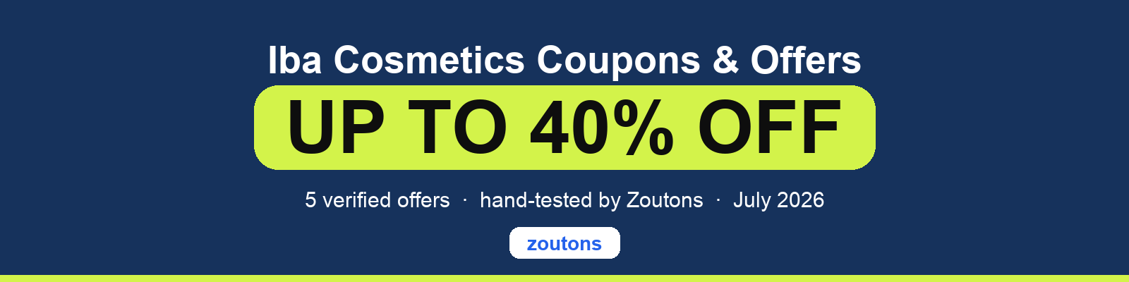 Iba Cosmetics Coupons July 2026