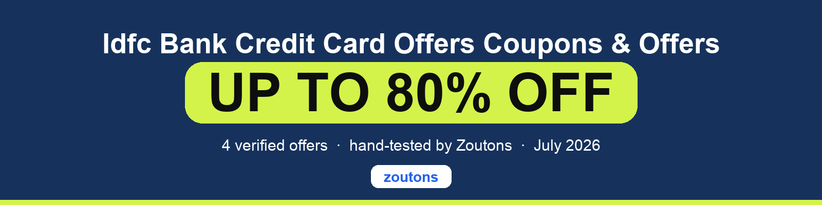 Idfc Bank Credit Card Offers Coupons July 2026