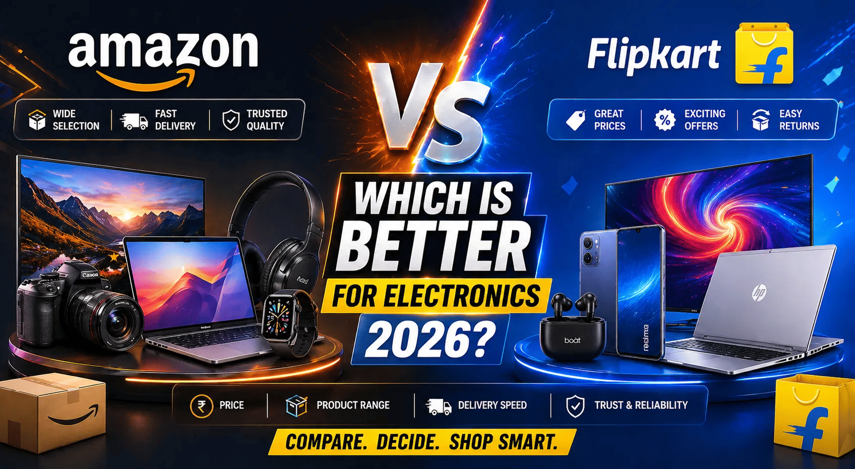 amazon vs flipkart for better electronics