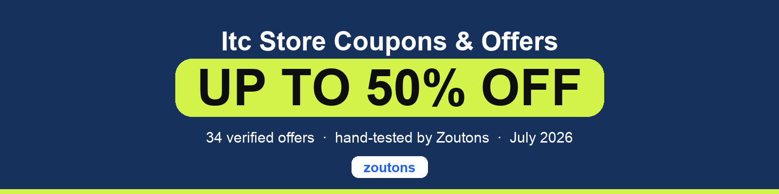 Itc Store Coupons July 2026