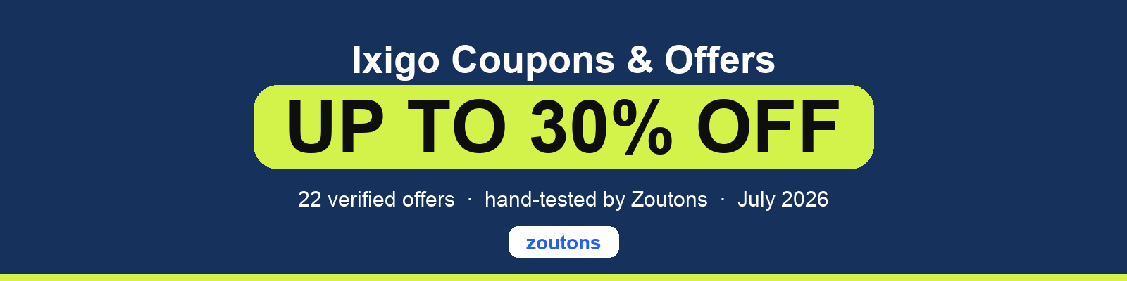 Ixigo Coupons August 2026