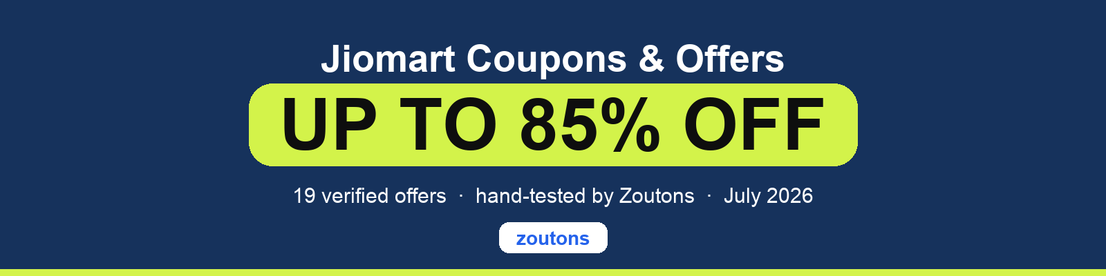 Jiomart Coupons July 2026