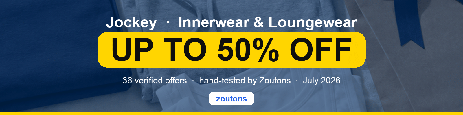 Jockey Coupons & Offers July 2026 | Zoutons