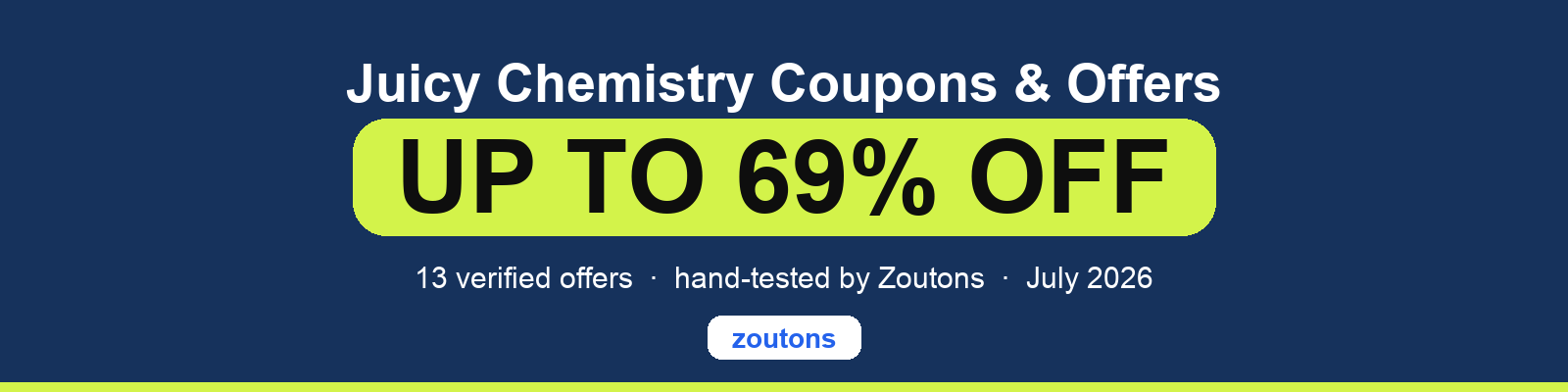 Juicy Chemistry Coupons July 2026