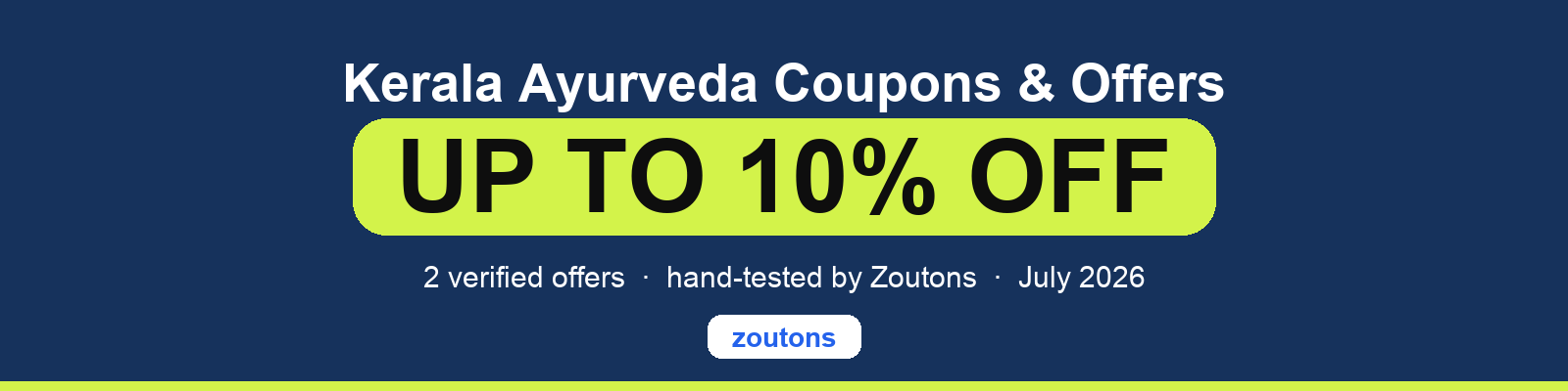 Kerala Ayurveda Coupons July 2026