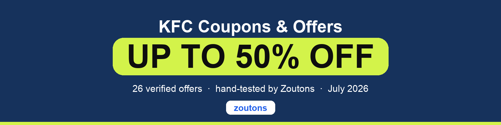 KFC Coupons July 2026