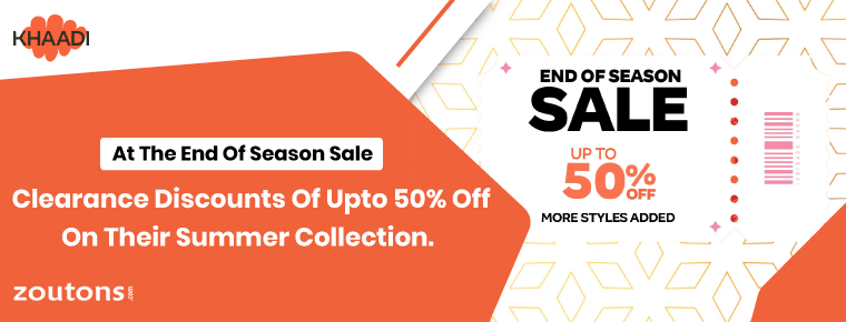 Clearance Discounts of Upto 50% off on Khaadi Summer Collection with End Of Season Sale