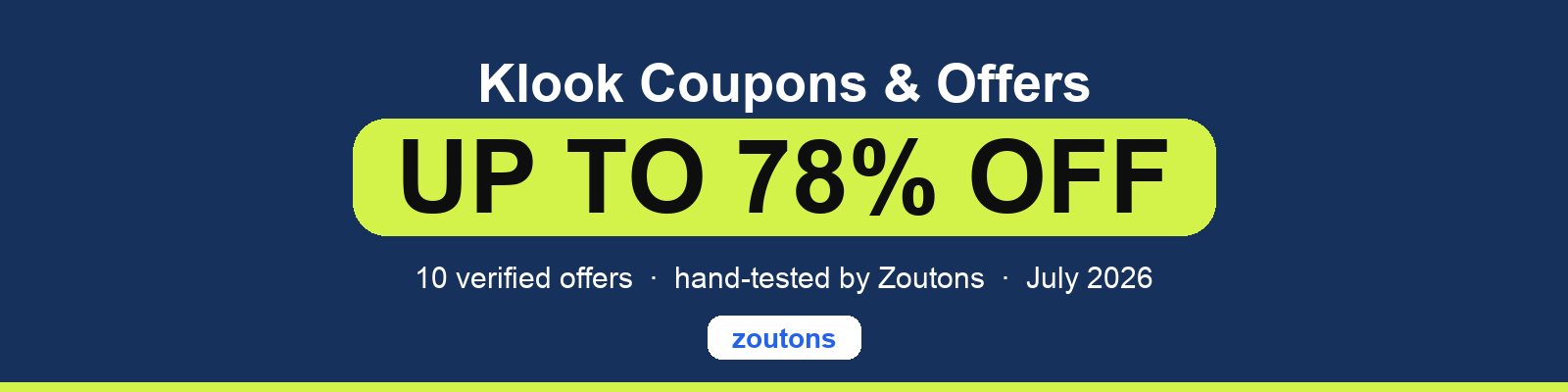 Klook Coupons July 2026
