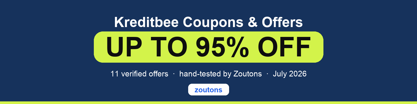 Kreditbee Coupons July 2026