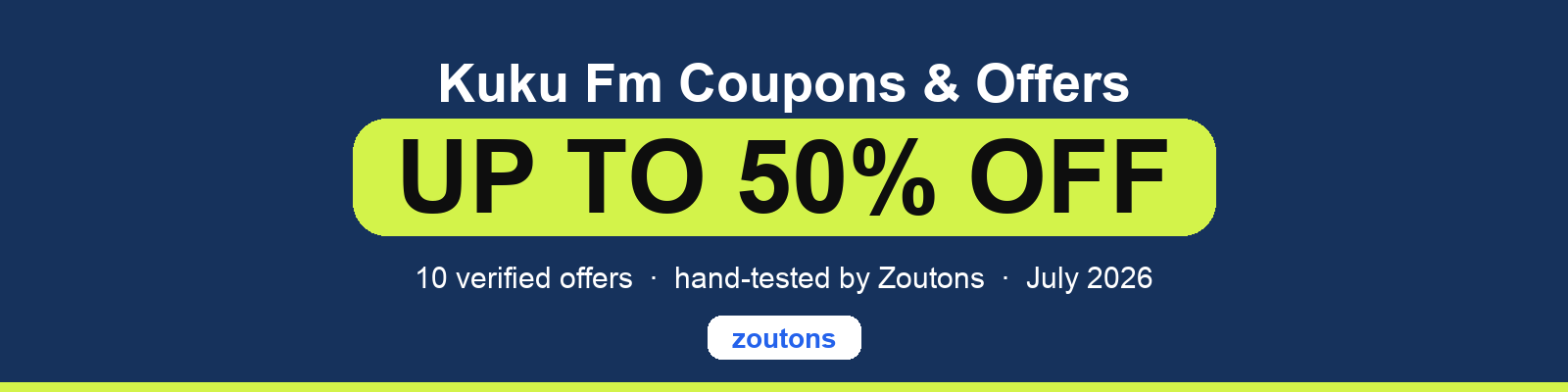 Kuku Fm Coupons July 2026