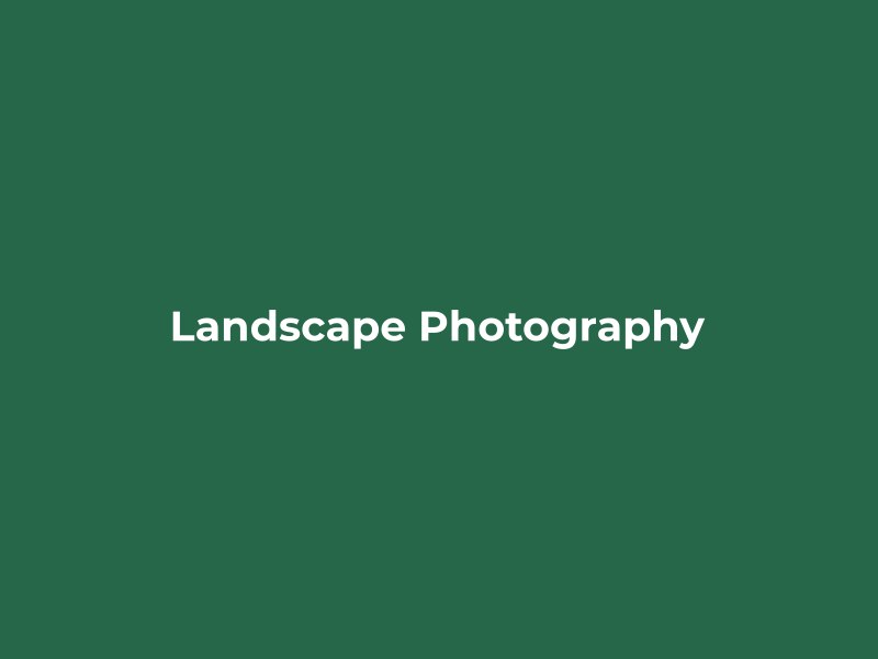 Landscape Photography Masterclass Udemy