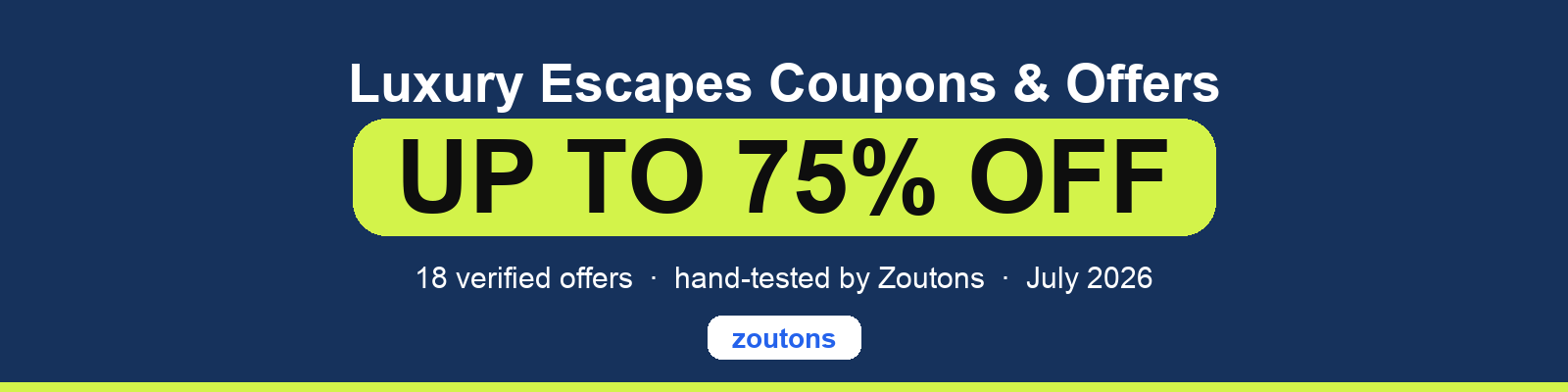 Luxury Escapes Coupons July 2026