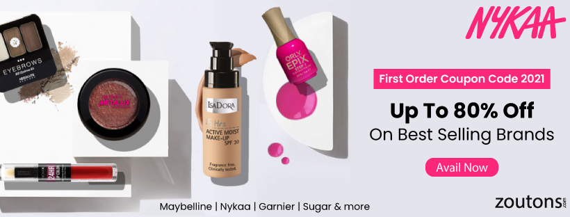 Nykaa First Order Coupon (July 2021): Save Up To 80% + Extra 10% Off On First Order