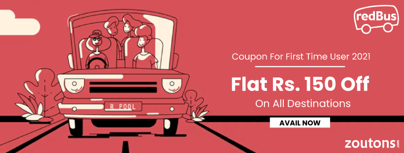 Redbus Coupon Code 2021 For The First Time User  | Flat Rs. 150 Off On All Destinations