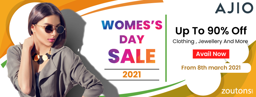 Ajio Women’s Day Sale | March 2021: Get Up To 90% Off Clothing, Footwear, Jewellery, And More