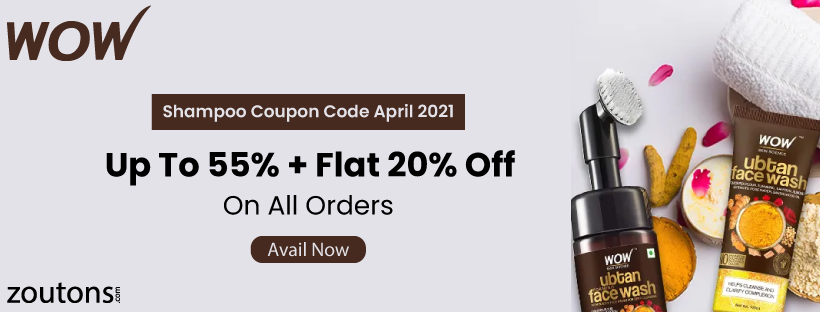 WOW Shampoo Coupon Code (May 2021): Up To 55% + Flat 20% Off On All Orders