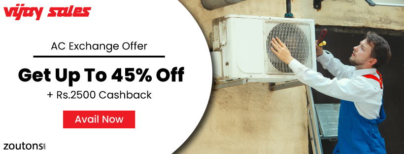 AC Exchange Offer At Vijay Sales | July 2021: Flat 50% Off + Rs.2,500 Cashback On AC