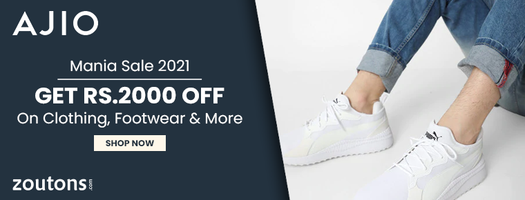 Ajio Mania Sale 2021 : Get Rs.2000 Off On Clothing, Footwear & More