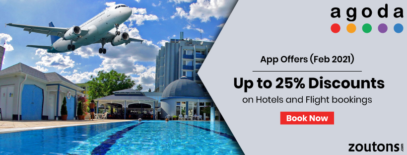 Agoda App Offers (Feb 2021): Up to 25% Discounts on Hotels and Flight bookings