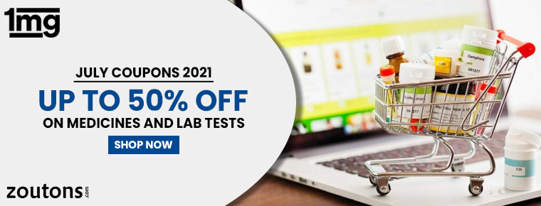1mg July Coupons 2021: Enjoy Up to 50% off on Medicines and Lab Tests