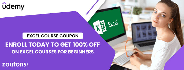Udemy Excel Course Coupon | Enroll Today To Get Excel Courses For Beginners Starting At Rs.499