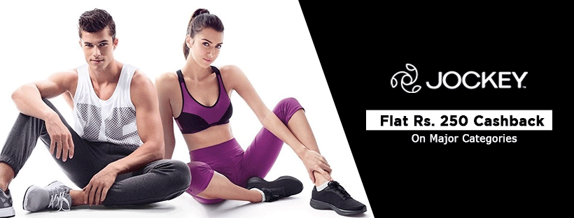 Jockey Online Shopping Offers 2020: Flat Rs. 250 Cashback On All Clothing, Innerwear, Gymwear & More