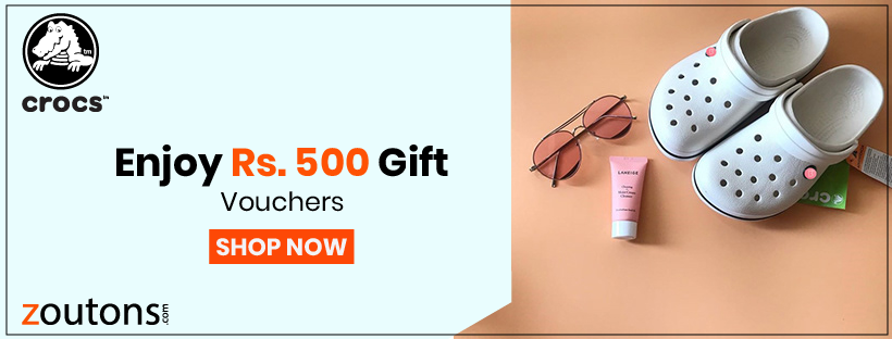 Crocs Student Discount (December 2020) : Enjoy Rs. 500 Gift Vouchers