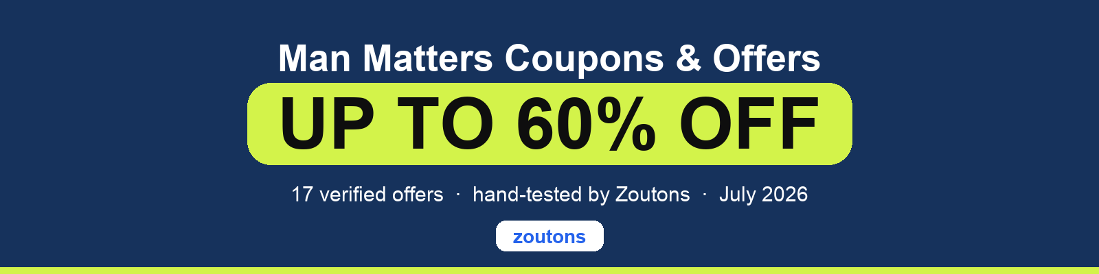 Man Matters Coupons July 2026