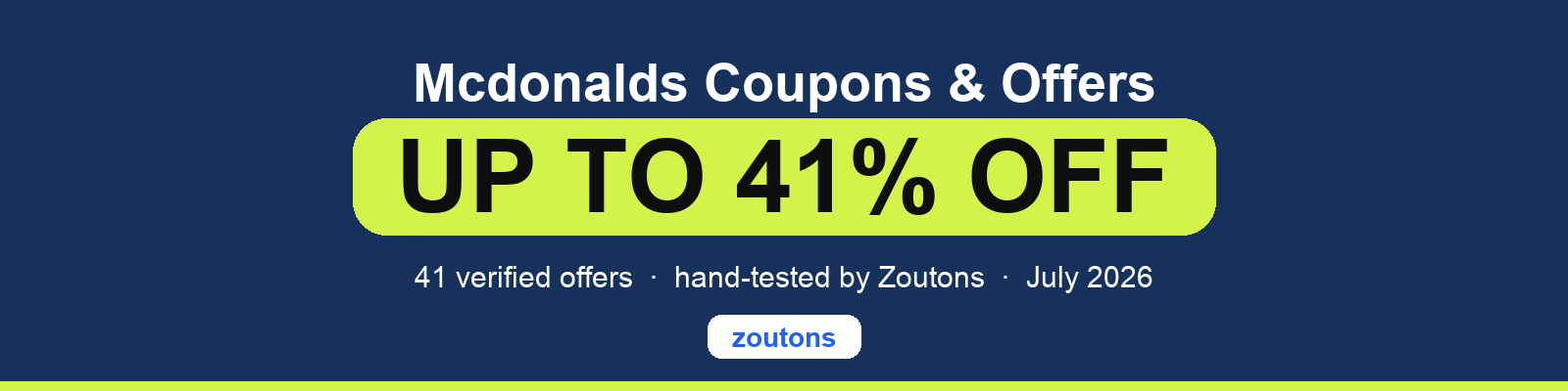 Mcdonalds Coupons July 2026