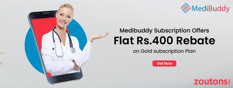 Medibuddy Subscription Offers 2021: Flat Rs.400 rebate on Gold subscription plan