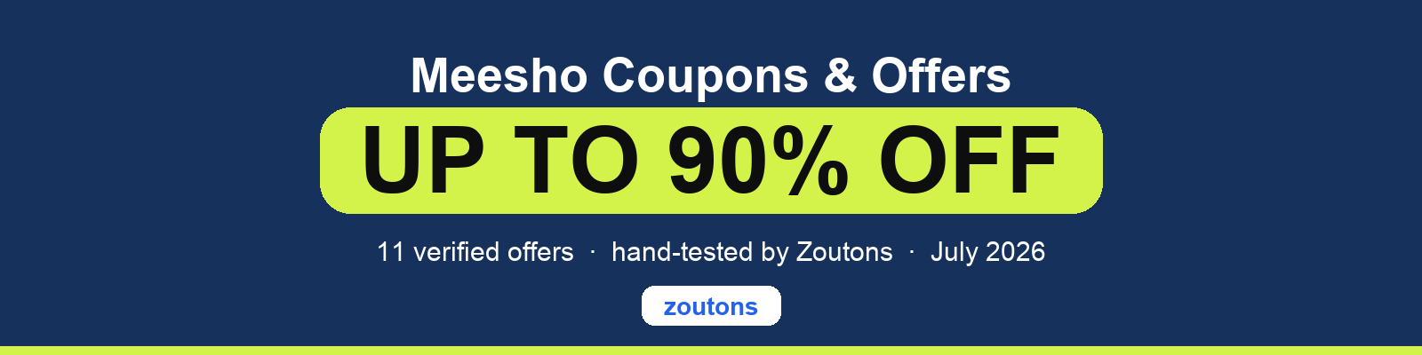 Meesho Coupons July 2026
